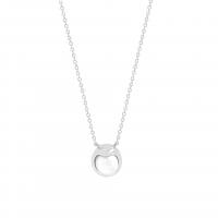Sterling Silber Schmuck Halskette, 925 Sterling Silber, mit Kunststoff Perlen, mit Verlängerungskettchen von 5cm, plattiert, Koreanischen Stil & für Frau, keine, 12.3mm, Länge:ca. 40 cm, verkauft von PC