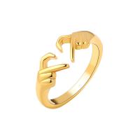 Brass Finger Ring, Hand, plated, Adjustable & for woman 