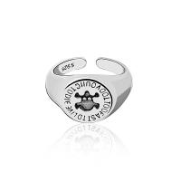 Палец кольцо-латунь, Латунь, Другое покрытие, Регулируемый & имитация Таиланд серебряные & Женский, серебряный, продается PC