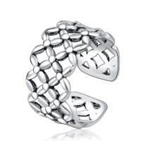 Палец кольцо-латунь, Латунь, Другое покрытие, Регулируемый & имитация Таиланд серебряные & Женский, серебряный, продается PC
