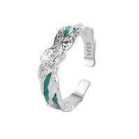 Brass Finger Ring, platinum color plated, Adjustable & for woman & epoxy gel 