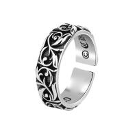Палец кольцо-латунь, Латунь, Другое покрытие, Регулируемый & Женский & чернеют, серебряный, продается PC