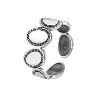 Палец кольцо-латунь, Латунь, Другое покрытие, Регулируемый & Женский, серебряный, продается PC