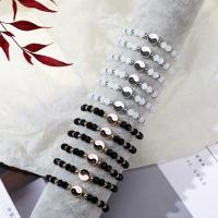 Zinc Alloy Crystal Bracelets, with Crystal, 12 pieces & Adjustable & fashion jewelry & Unisex, mixed colors Approx 7.09 Inch 