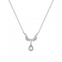 Rhinestone Zinc Alloy Necklace, with 1.97inch extender chain, fashion jewelry & for woman & with rhinestone Approx 18.9 Inch 