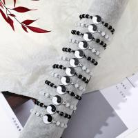 Zinc Alloy Crystal Bracelets, with Crystal, 12 pieces & Adjustable & fashion jewelry & Unisex, mixed colors Approx 7.09 Inch 