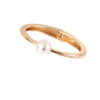 Fashion Zinc Alloy Bangle, with Plastic Pearl, fashion jewelry, golden, inner 58~65mm 