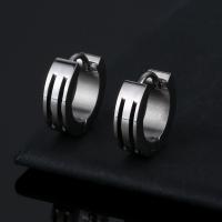 Titanium Steel Earrings, plated, fashion jewelry & Unisex 