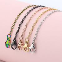 Stainless Steel Chain Necklace, 304 Stainless Steel, with 1.97inch extender chain, plated, fashion jewelry & Unisex Approx 17.72 Inch 