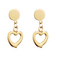 Stainless Steel Drop Earring, 304 Stainless Steel, Heart, fashion jewelry & for woman 12*15mm,30mm 
