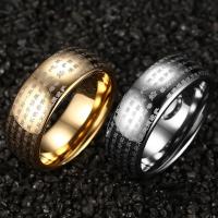 Hombres de acero de tungsteno anillo en granel, Joyería & diverso tamaño para la opción & para hombre, más colores para la opción, 8mm, Vendido por UD