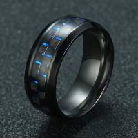 Men Stainless Steel Ring in Bulk, 304 Stainless Steel, with Carbon Fibre, fashion jewelry & for man 8mm 