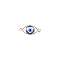 Zinc Alloy Evil Eye Pendant, gold color plated, DIY & evil eye pattern & enamel 