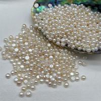No Hole Cultured Freshwater Pearl Beads, DIY, white, 5-6mm 