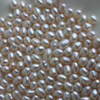 Perlas Freshwater sin Agujero, Perlas cultivadas de agua dulce, Bricolaje, Blanco, 6-7mm, Vendido por UD