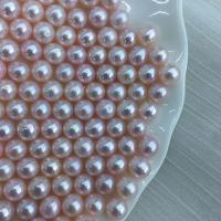 No Hole Cultured Freshwater Pearl Beads, DIY, pink, 6-7mm 