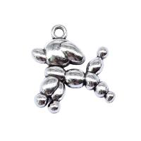 Pendentifs animaux en alliage de zinc, chien, Plaqué de couleur d'argent, DIY Vendu par PC