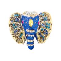 Rhinestone Zinc Alloy Brooch, Elephant, fashion jewelry & for woman & with rhinestone 