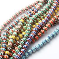 Kunstdruck Porzellan Perlen, DIY, keine, 10x10x10mm, Bohrung:ca. 3mm, Länge:ca. 15 ZollInch, 38PCs/Strang, verkauft von Strang