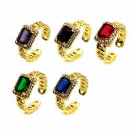 Cubic Zirconia Micro Pave Brass Finger Ring, high quality plated, fashion jewelry & micro pave cubic zirconia & for woman 