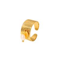 Stainless Steel Finger Ring, 304 Stainless Steel, 18K gold plated, fashion jewelry & adjustable & for woman, 10mm 