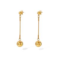 Stainless Steel Drop Earring, 304 Stainless Steel, 18K gold plated, fashion jewelry & for woman 