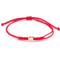 Polyester Cord Bracelet, with Zinc Alloy, Heart, fashion jewelry & Unisex Approx 7.5-11 Inch 