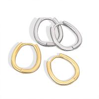 Brass Huggie Hoop Earring, plated, fashion jewelry & for woman 