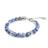Gemstone Bracelets, with 304 Stainless Steel, with 1.57inch extender chain, fashion jewelry & Unisex, 8mm Approx 7.48 Inch 