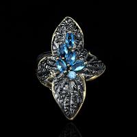 Anilo de dedo de latón, metal, diverso tamaño para la opción & para mujer & con diamantes de imitación, 36x24mm, Vendido por UD