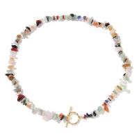 Gemstone Chip Bracelets, Natural Gravel, with Zinc Alloy, fashion jewelry & for woman Approx 17.72 Inch 