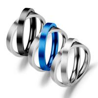 Titanium Steel Finger Ring, plated, polished & Unisex 