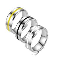 Titanium Steel Finger Ring, epoxy gel, fashion jewelry & Unisex 8mm 