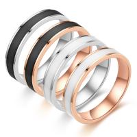 Titanium Steel Finger Ring, epoxy gel, fashion jewelry & Unisex 4mm 