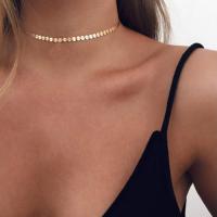 Fashion Choker Necklace, Brass, plated, fashion jewelry & for woman Approx 33 cm 