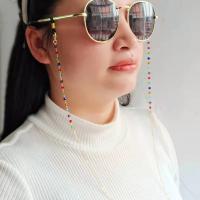 Messing Brillenkette, mit Glas, Anti-Skidding & für Frau, farbenfroh, Länge:ca. 75 cm, verkauft von PC