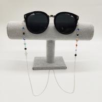 Messing Brillenkette, mit Kristall, Anti-Skidding & unisex, keine, Länge:ca. 75 cm, verkauft von PC