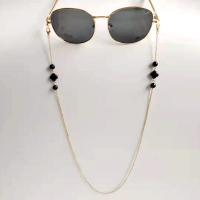 Zinc Alloy Glasses Chain, with Crystal, anti-skidding & for woman Approx 75 cm 
