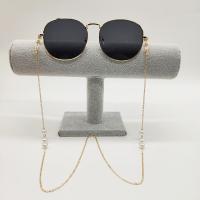 Zinklegierung Brillenkette, mit Kunststoff Perlen, Anti-Skidding & für Frau, keine, Länge:ca. 75 cm, verkauft von PC
