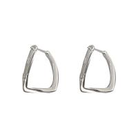 Brass Drop Earring, silver color plated, fashion jewelry & for woman 