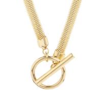 Stainless Steel Jewelry Necklace, with 5cm extender chain, 18K gold plated, fashion jewelry & for woman, golden cm 