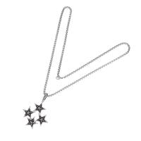 Zinc Alloy Sweater Chain Necklace, with Titanium Steel, Star, vintage & Unisex, silver color Approx 70 cm 