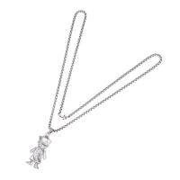 Zinc Alloy Sweater Chain Necklace, with Titanium Steel, vintage & Unisex, silver color Approx 70 cm 