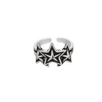 Zinc Alloy Finger Ring, Star, vintage & for woman, silver color, Inner Approx 17mm 