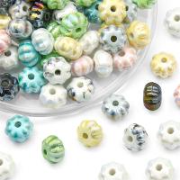Revestimiento Porcelana bolas, Calabaza, Bricolaje, más colores para la opción, 10x7mm, aproximado 6PCs/Bolsa, Vendido por Bolsa