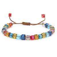 Crystal Bracelets, with Polyester Cord, Adjustable & fashion jewelry & for woman, 4mm Approx 6.29-11.02 Inch 