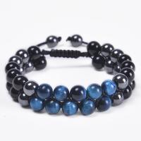 Gemstone Bracelets, with Knot Cord, Double Layer & Unisex, 16mm Approx 7.5-11.8 Inch 