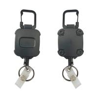 plástico ABS Titular de la insignia, Portátil & unisexo & retractable, Negro, 139x42x20mm, Vendido por UD