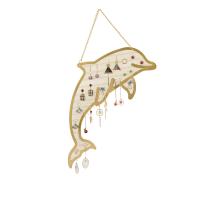 Iron Earring Display, Dolphin, durable & hanging, golden 