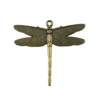 Zinc Alloy Animal Pendants, Dragonfly, plated, vintage & DIY 